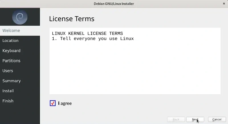 Linux license terms