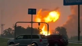 Video shows lightning strike trigger massive explosion in Oklahoma