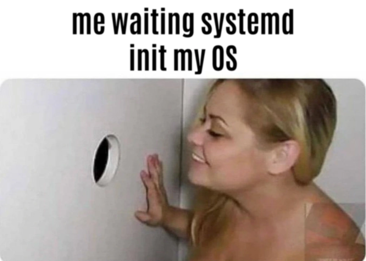me waiting systemd init my OS