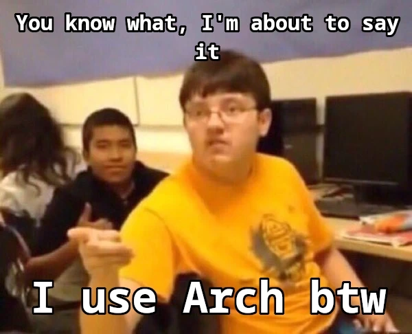 Today has been eventful, but I now use arch.